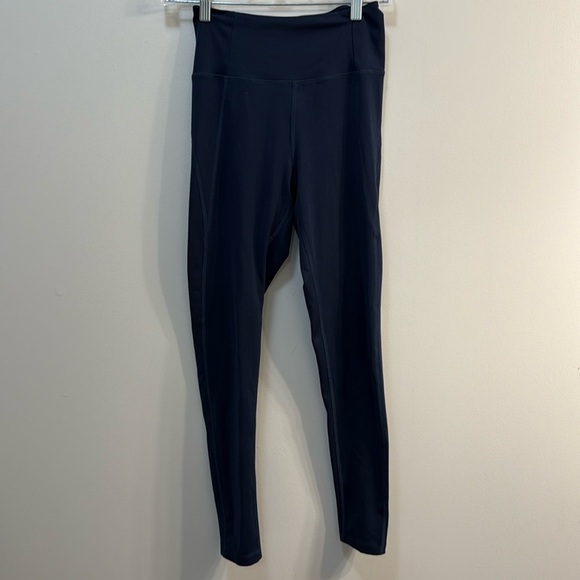 Girlfriend Collective Leggings Full Length High Waist Navy Small Athleisure Gym - Picture 2 of 5